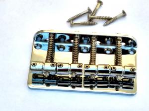 CHROME 4 STRING PRECISION BASS GUITAR BRIDGE JAZZ